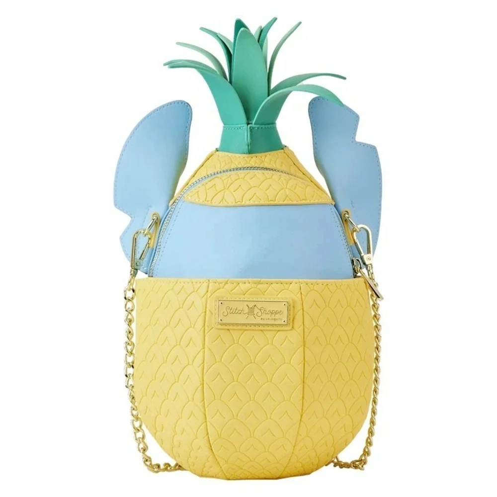 Loungefly Disney Stitch Shoppe Lilo and Stitch Figural‎ Pineapple Crossbody Bag